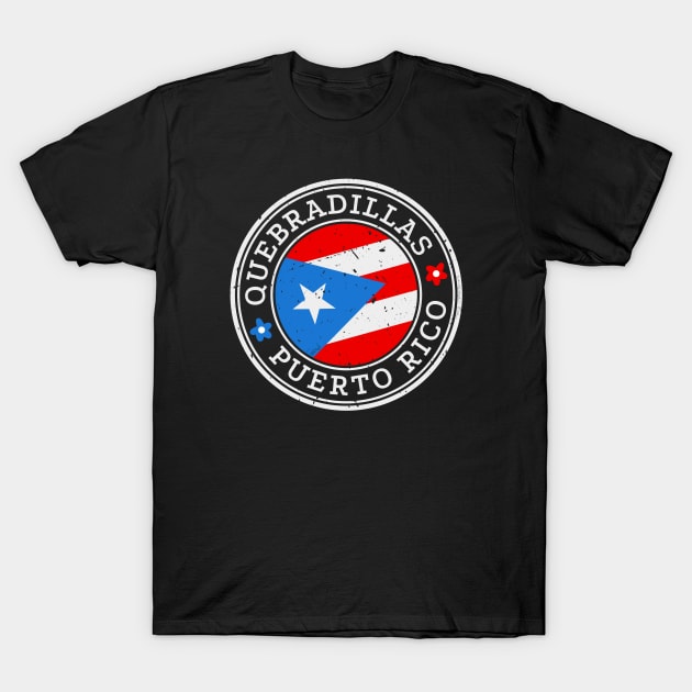 Quebradillas Puerto Rico Puerto Rican Pride Flag T-Shirt by hudoshians and rixxi